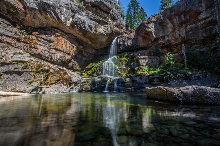 waterfall and stream