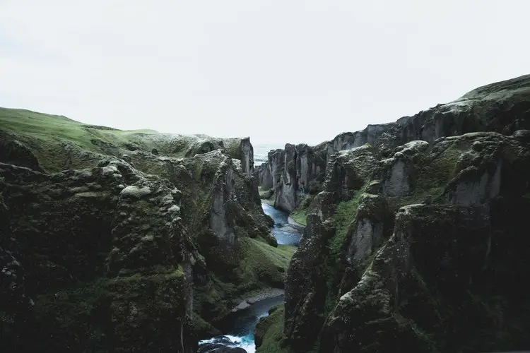 jagged cliffs in Iceland