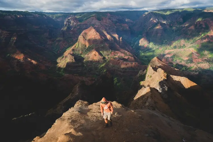 Hiker in mountains